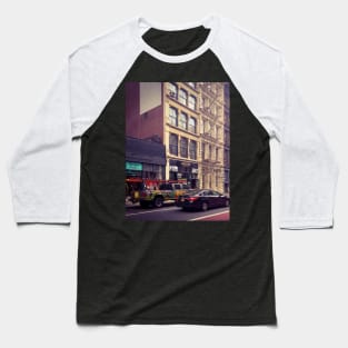 SoHo Street Buildings Manhattan New York City Baseball T-Shirt